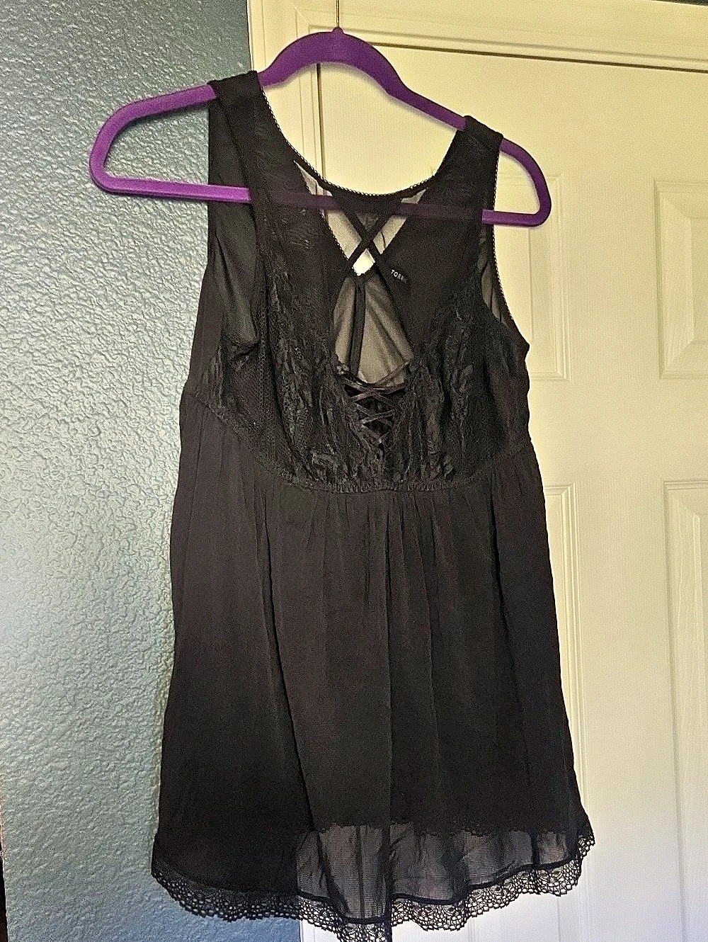 Torrid Black Baby doll Chemise NWOT